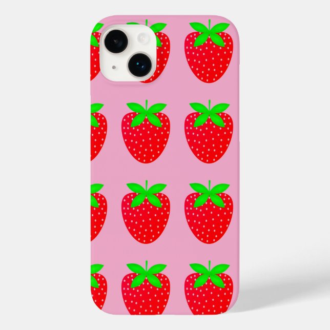 Funda De Case-Mate Para iPhone capa celular estampa morango (Reverso )