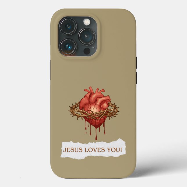 Funda De Case-Mate Para iPhone Capa com frase motivational "Jesus Ama Você" (Reverso )