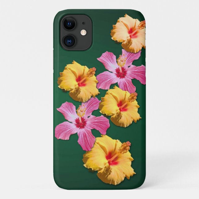 Funda De Case-Mate Para iPhone Capa de celular flores de Hibisco (Reverso)