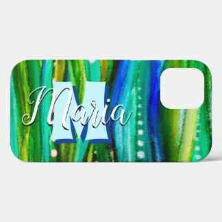 Funda Para iPhone 12 Pro Capa de mar con burbujas de tinta de alcohol