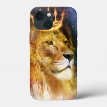 Capa iPhone 13 Mini Leão de Judá Cósmico