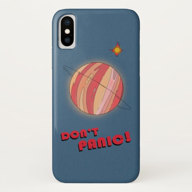 Funda De Case-Mate Para iPhone Capa para iPhone X, Don't Panic (Reverso)