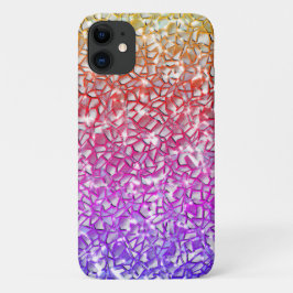Funda Para iPhone 11 Capas de mosaico en naranja áspero a lila y brillo