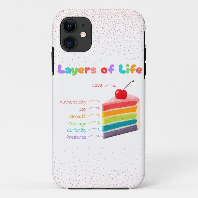Funda De Case-Mate Para iPhone Capas de vida - Pastel de crecimiento y mentalidad (Reverso)