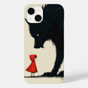 Funda Para iPhone 14 De Case-Mate Caperucita Roja Enfrentando al Lobo Negro Amenazan