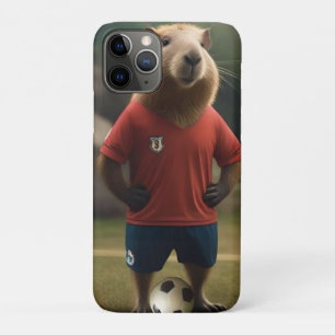 Funda Para iPhone 11 Pro "Capibara, goleador: ¡La estrella del fútbol más i