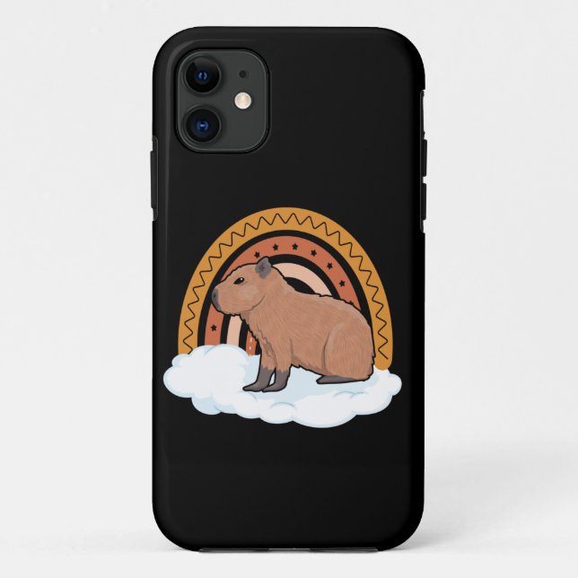 Funda De Case-Mate Para iPhone Capibara Mascota Animal (Reverso)