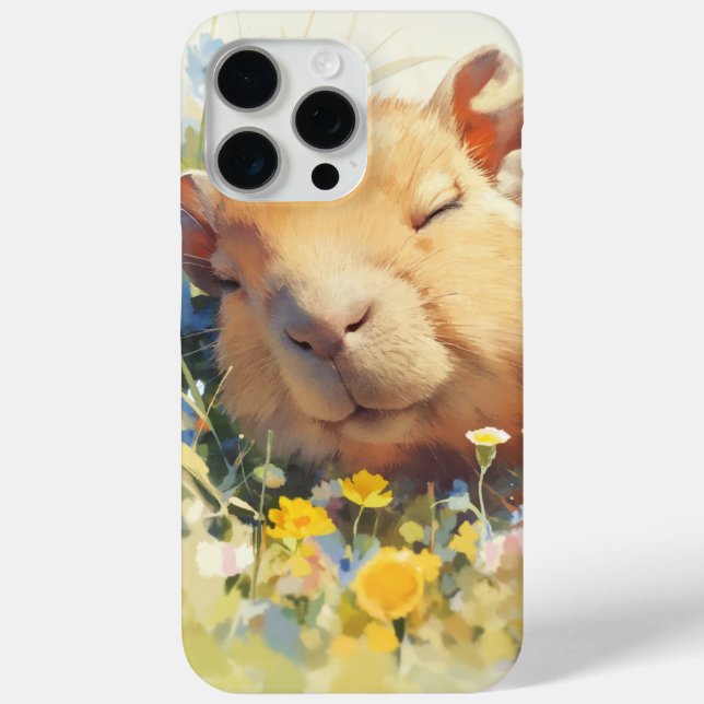 Funda De Case-Mate Para iPhone Capibara Nap Pacífico (Reverso )