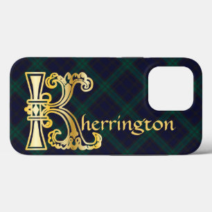 Funda Para iPhone 13 Pro Capital decorativa Botánica Medieval K