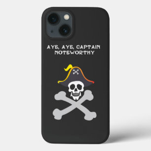 Funda Para iPhone 13 Capitán Noteworthy Calavera y Huesos Cruzados Pira