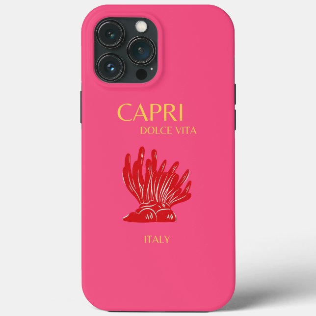 Funda De Case-Mate Para iPhone Capri, Italia, rosa (Reverso )