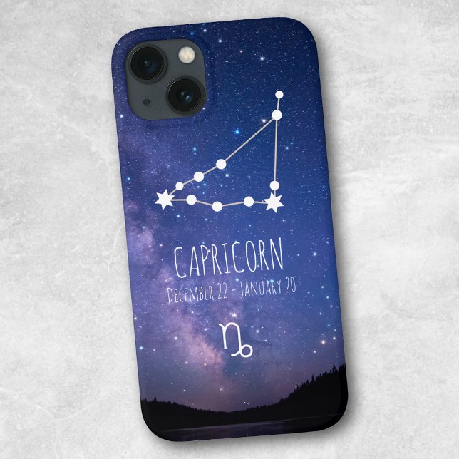 Funda De Case-Mate Para iPhone Capricornio | Constelación zodiaca personalizada (Subido por el creador)