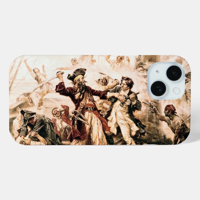 Funda De Case-Mate Para iPhone Captura, Pirata Barbanegra, Venganza de la Reina A (Reverso (Horizontal) )