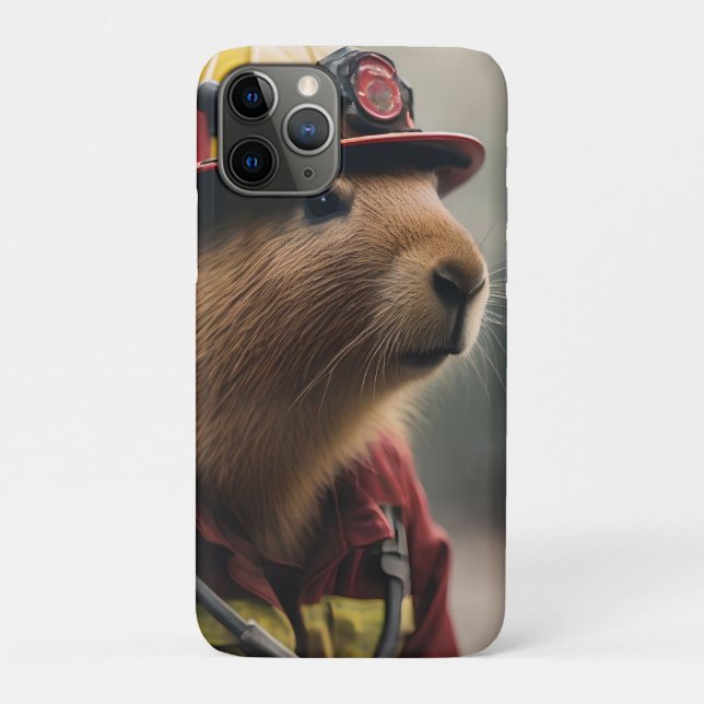 Funda De Case-Mate Para iPhone "Capybara al rescate: Extraordinario bombero (Reverso)