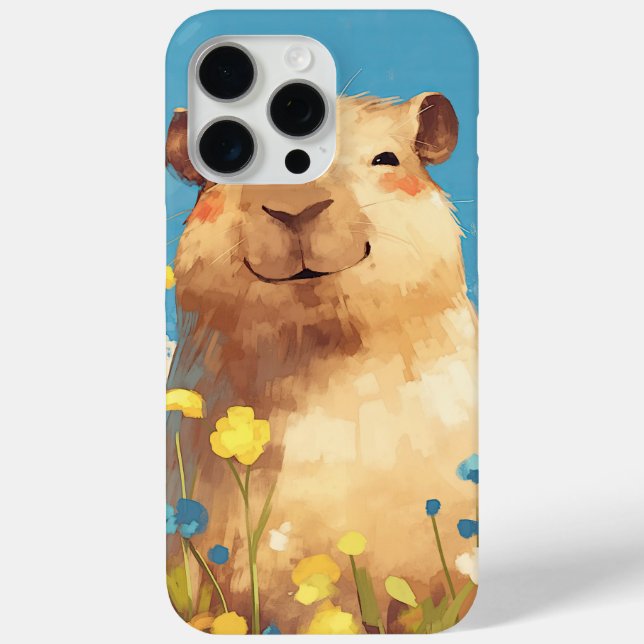 Funda De Case-Mate Para iPhone Capybara Bliss (Reverso )