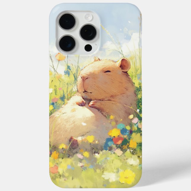 Funda De Case-Mate Para iPhone Capybara Chill (Reverso )
