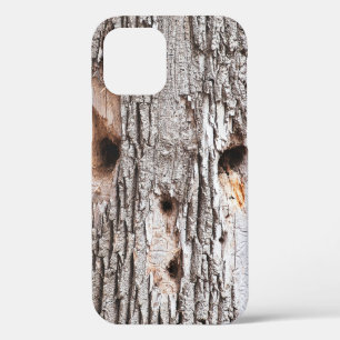 Funda Para iPhone 12 Cara de árbol con agujero de pájaro carpintero