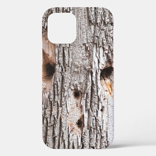 Funda De Case-Mate Para iPhone Cara de árbol con agujero de pájaro carpintero (Reverso )