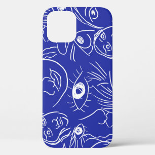 Funda Para iPhone 12 Cara de belleza: dibujo de una línea.