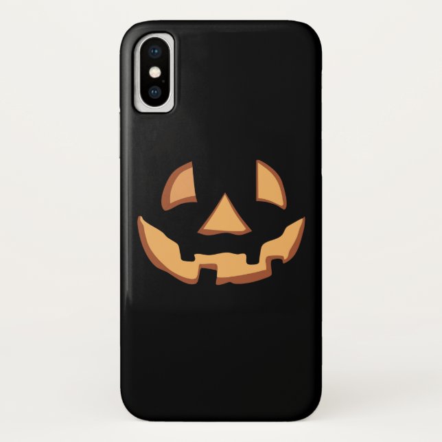 Funda De Case-Mate Para iPhone Cara de calabaza para Halloween (Reverso)
