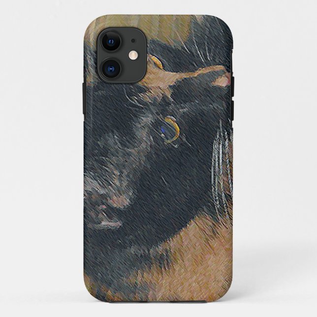 Funda De Case-Mate Para iPhone Cara de Gatito Calico (Reverso)