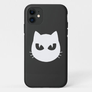 Funda Para iPhone 11 cara de gato blanco