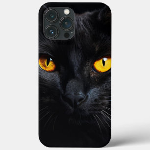 Funda Para iPhone 13 Pro Max Cara de gato negro