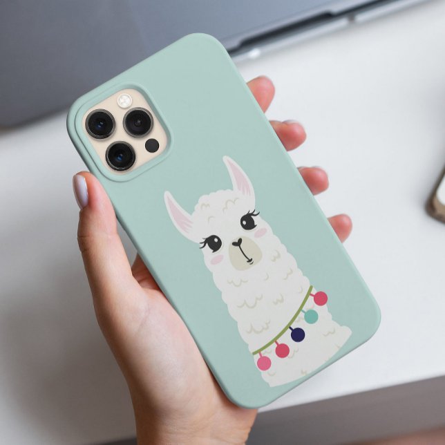 Funda De Case-Mate Para iPhone Cara de la Alpaca Adorable (Subido por el creador)