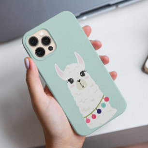 Funda Para iPhone 15 Mini Cara de la Alpaca Adorable