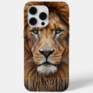 Funda Para iPhone 15 Pro Max Cara de León Majestuoso con Ojos Azules   Anima Fa