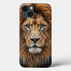Funda Para iPhone 13 Cara de León Majestuoso con Ojos Azules Anima Fa