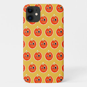 Funda Para iPhone 11 Cara de monstruo naranja pixelada linda 
