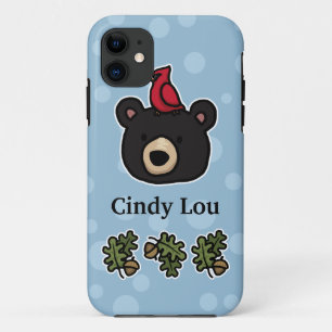 Funda Para iPhone 11 Cara de oso suave y amigable, agrega tu nombre