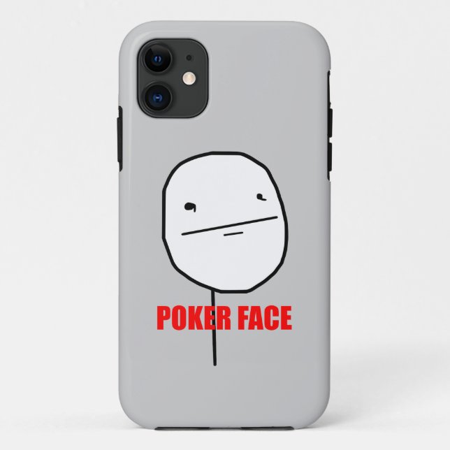 Funda De Case-Mate Para iPhone Cara de póker Meme (Reverso)