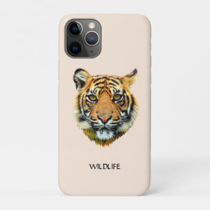 Funda Para iPhone 11 Pro Cara de tigre salvaje en beige claro