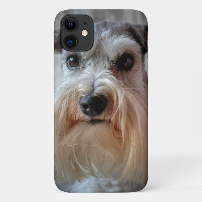 Funda De Case-Mate Para iPhone Cara del perro Schnauzer (Reverso)