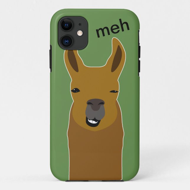 Funda De Case-Mate Para iPhone Cara divertida de Llama (Reverso)