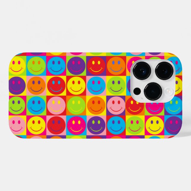 Funda De Case-Mate Para iPhone Cara feliz (Reverso (Horizontal))