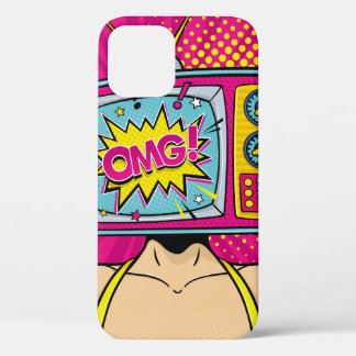 Funda Para iPhone 12 Cara femenina. Sexy joven sorprendida mujer con r
