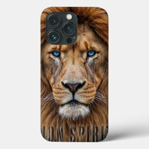 Funda Para iPhone 13 Pro Cara Majestuosa de León con Ojos Azules   Anima Vi