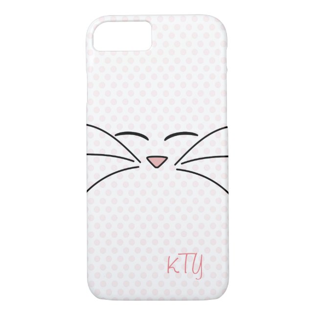 Funda De Case-Mate Para iPhone Cara personalizada del gatito (Reverso)