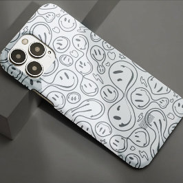 Funda Para iPhone 14 Pro Max De Case-Mate Cara Sonriente Moderna Patrón de Sonrisa Estilo Bl