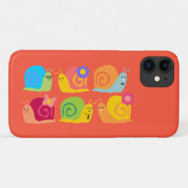 Funda Para iPhone 11 Caracoles felices lindos