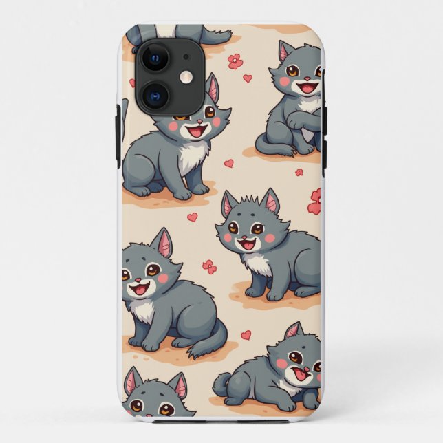 Funda De Case-Mate Para iPhone carácter animal adorable (Reverso)