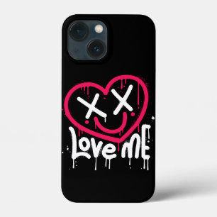 Funda Para iPhone 13 Mini carácter cardíaco con ojos muertos y sonrisa pulve