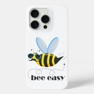 Funda Para iPhone 15 Pro Carácter de abeja con gafas de sol bigote Bee Fáci