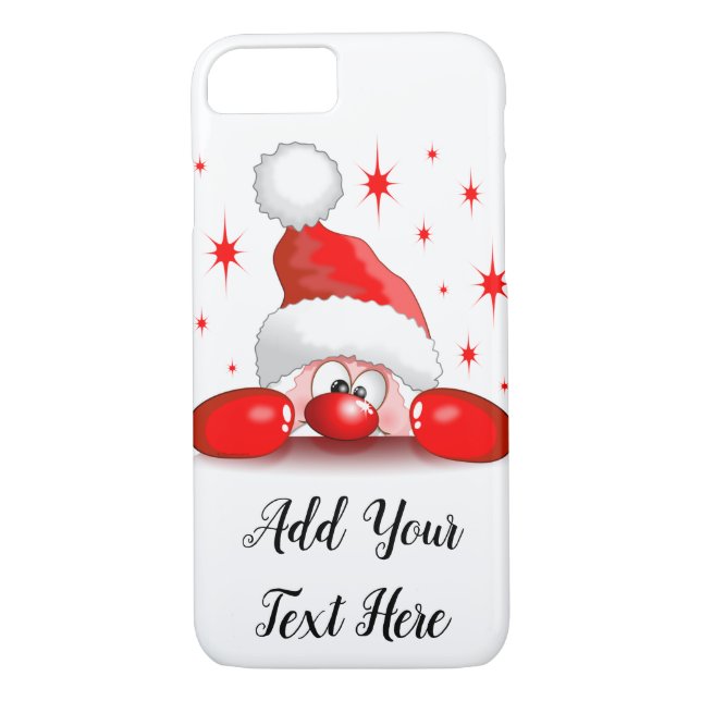 Funda De Case-Mate Para iPhone Carácter de búsqueda de Santa Personalizado Cute © (Reverso)