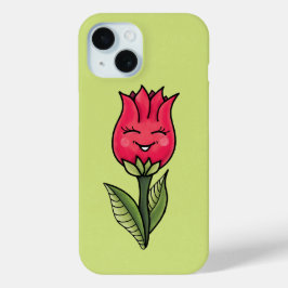 Funda Para iPhone 15 Carácter de flor suave Girly