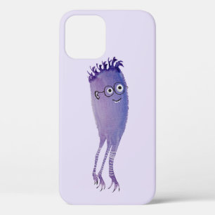Funda Para iPhone 12 Carácter lindo Nerdy púrpura