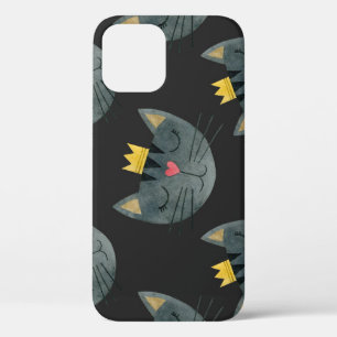 Funda Para iPhone 12 Caras de gato acuarela, sin costura.
